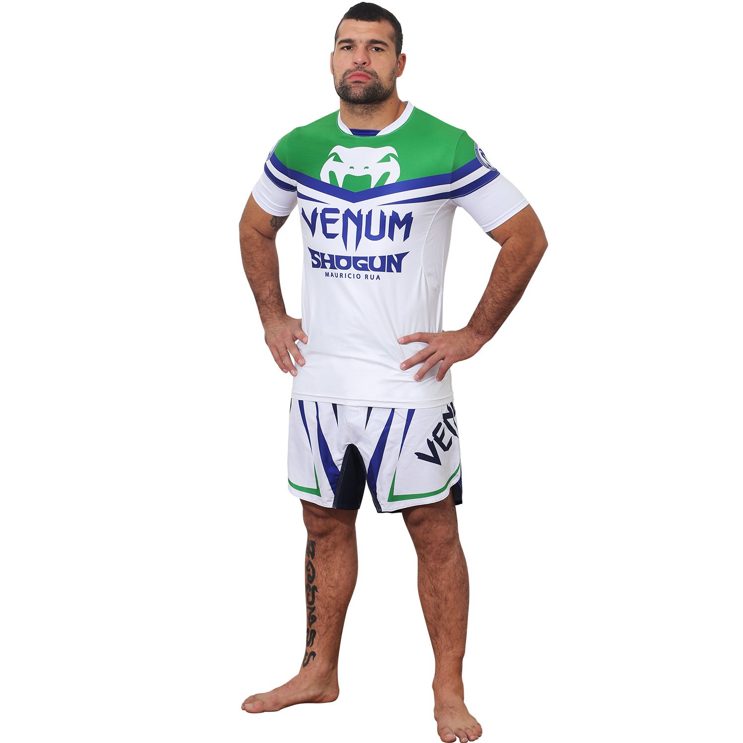 Venum Shogun UFC Edition Dry Tech T-Shirt, White/Green White, XX